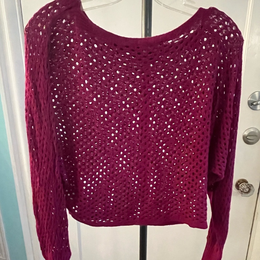 Express Women's Sweater - Rich Burgundy